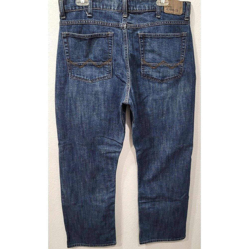 Mens Wrangler Relaxed Straight Fit Blue Denim Jeans Size 34 X 30 - Picture 5 of 9